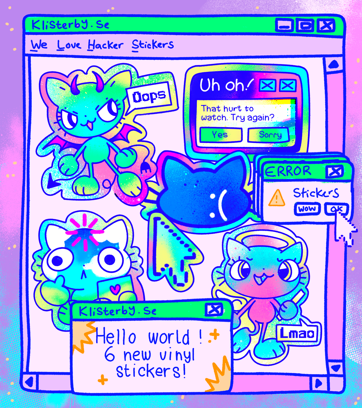 Hello World! Sticker Set Preorder