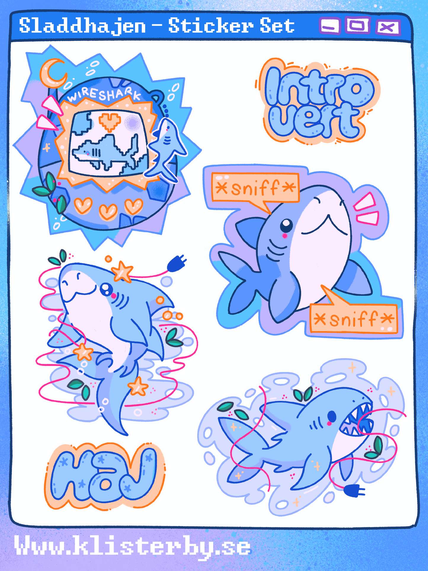 Sladdhajen Sticker Set Preorder