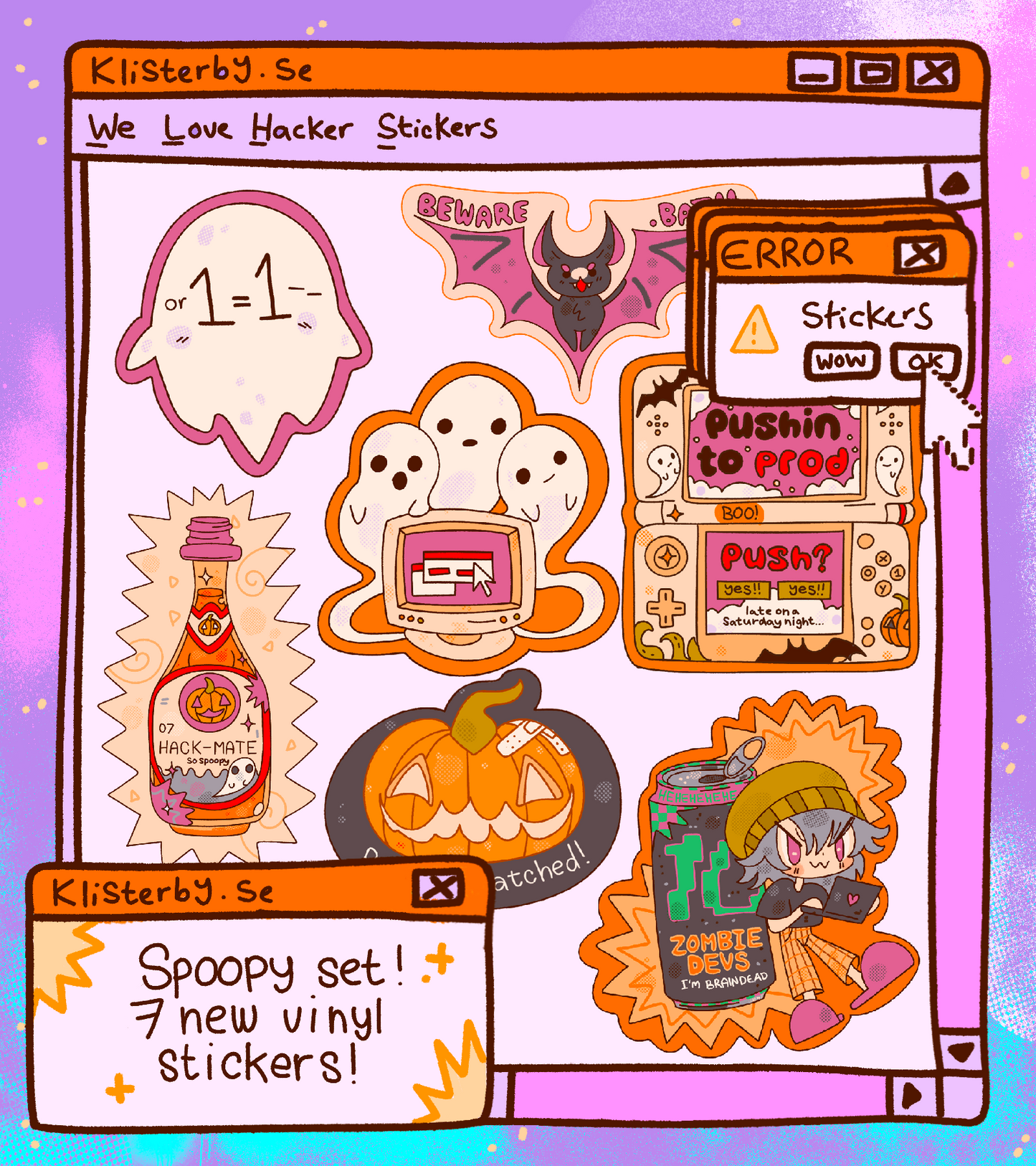 Spooky Scary Sploits Sticker Set Preorder